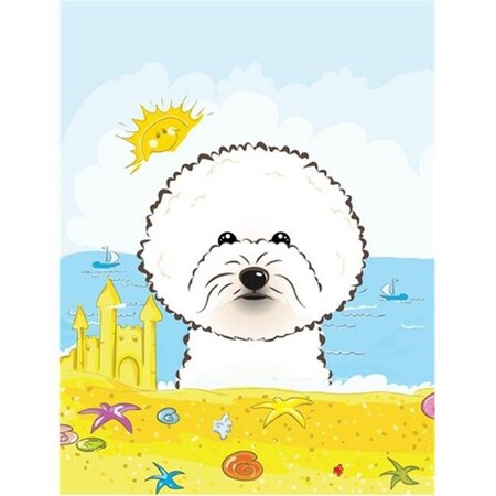 Bichon Frise Summer Beach Flag Garden